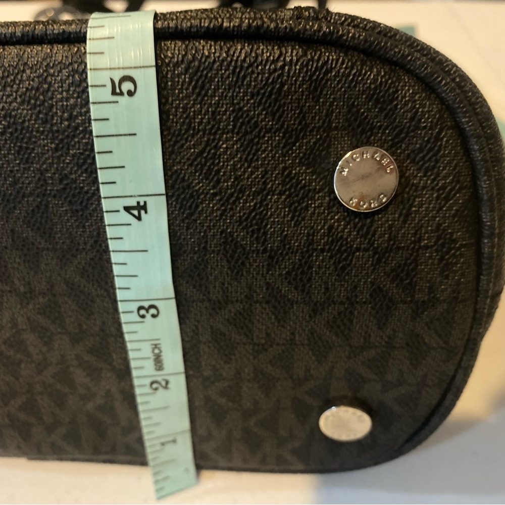 MICHAEL KORS Jet Set Medium Logo Pocket Tote Bag Black - Picture 12 of 16